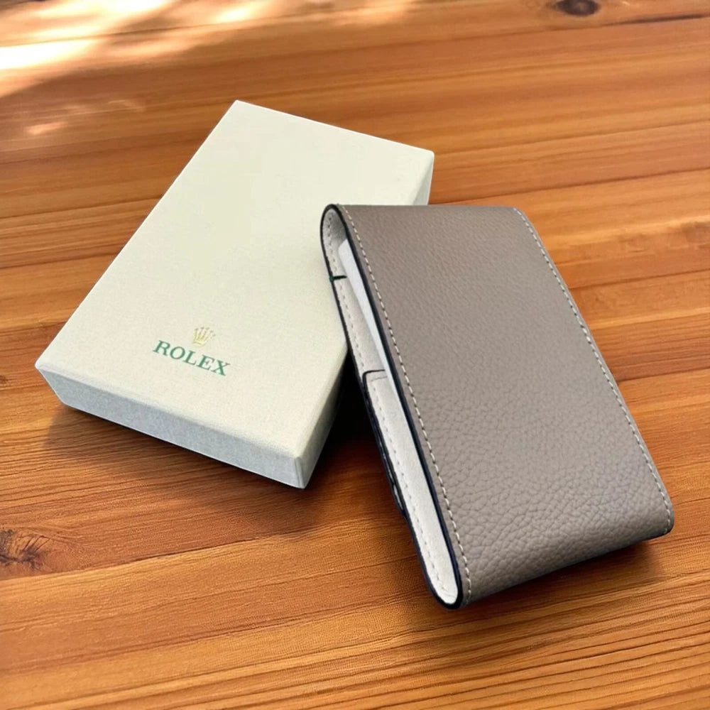 AUTHENTIC ROLEX WATCH TRAVEL CARRY POUCH CASE GREY CALFSKIN LEATHER AD GIFT