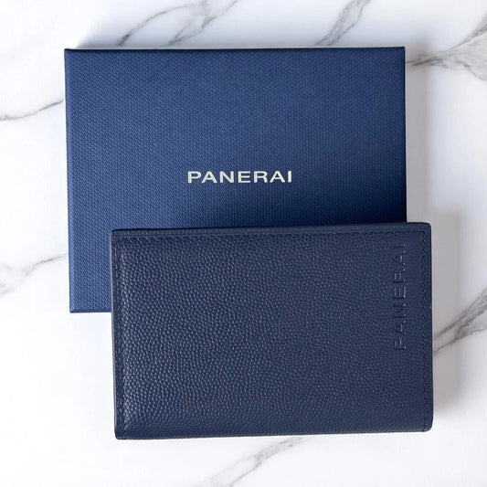 PANERAI BLUE WAVE TEXTURED LEATHER WALLET – ITALIAN CRAFTSMANSHIP – NAUTICAL-INS