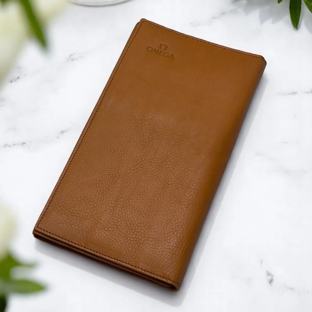 OMEGA SCHEDONI LEATHER 150TH ANNIVERSARY WALLET – VINTAGE VIP COLLECTOR’S SET