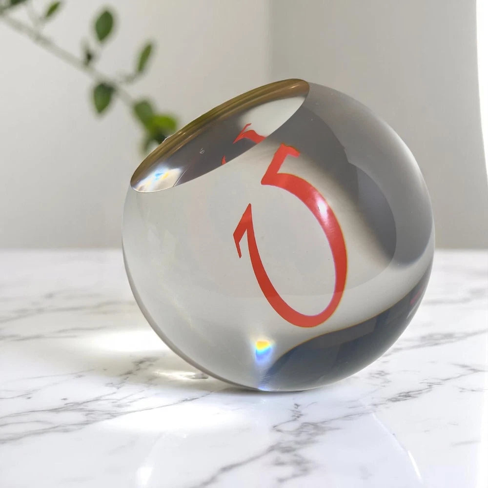 OMEGA RED EMBLEM CRYSTAL SPHERE DISPLAY – BOUTIQUE COLLECTION