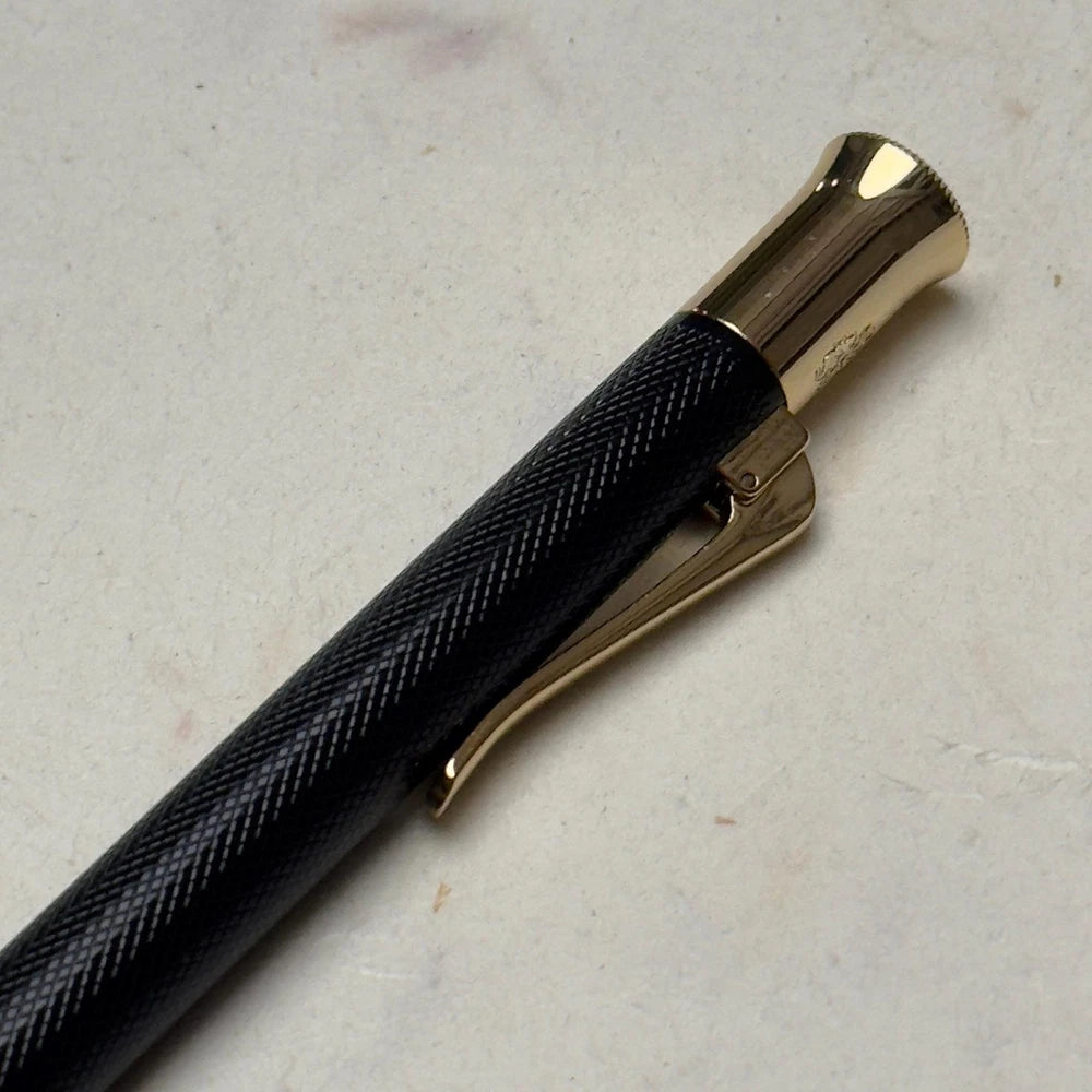 PATEK PHILIPPE BLACK BALLPOINT PEN WITH LEATHER POUCH AND BOX