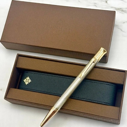 PATEK PHILIPPE SILVER SCRIPTED PEN GRAF VON FABER-CASTELL WEAVE RARE VIP AD GIFT