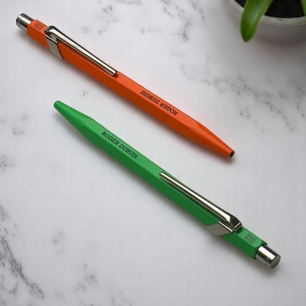 ROGER DUBUIS X CARAN D’ACHE BALLPOINT PEN SET –| ORANGE & GREEN