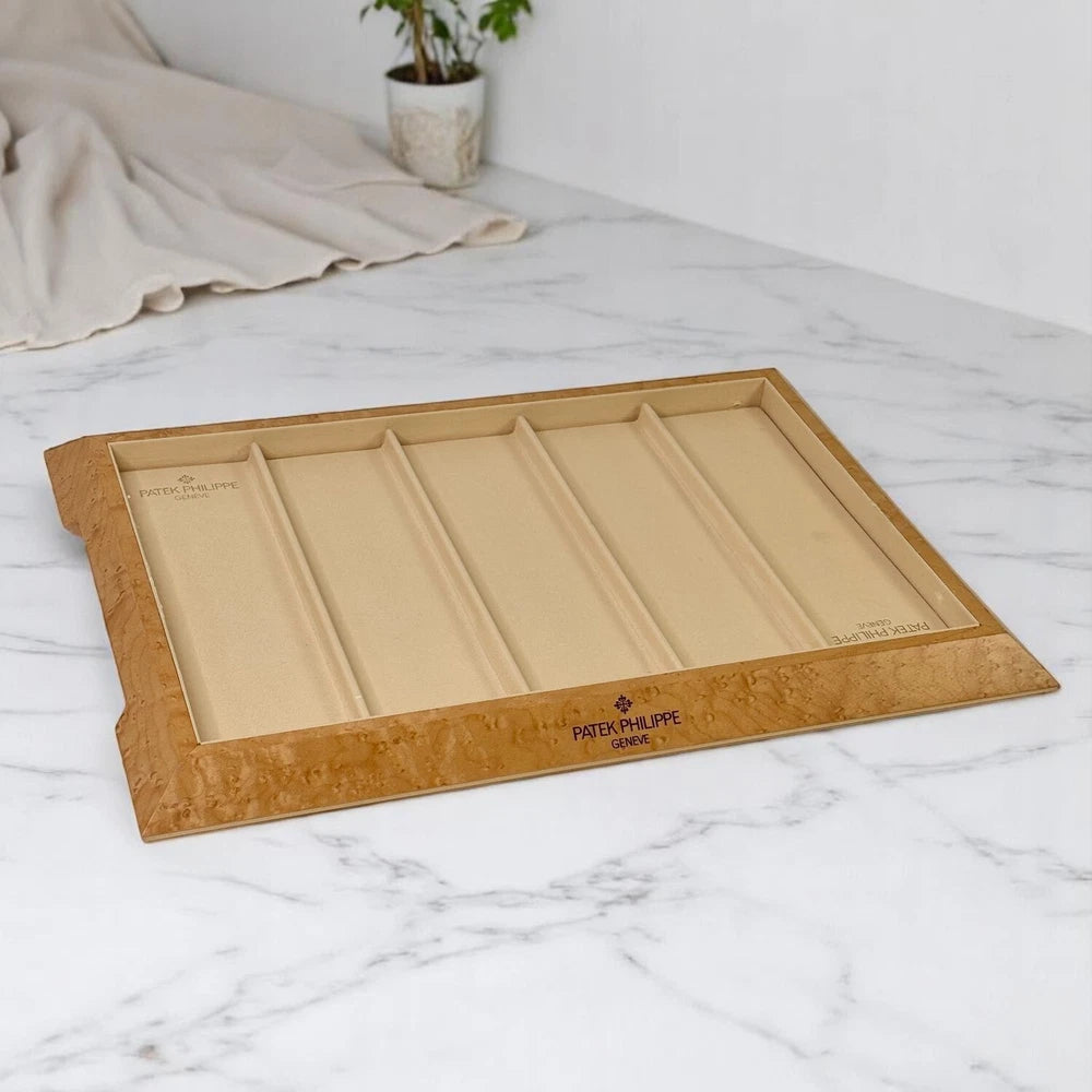PATEK PHILIPPE MAPLE WOOD SHOWCASE PRESENTATION TRAY