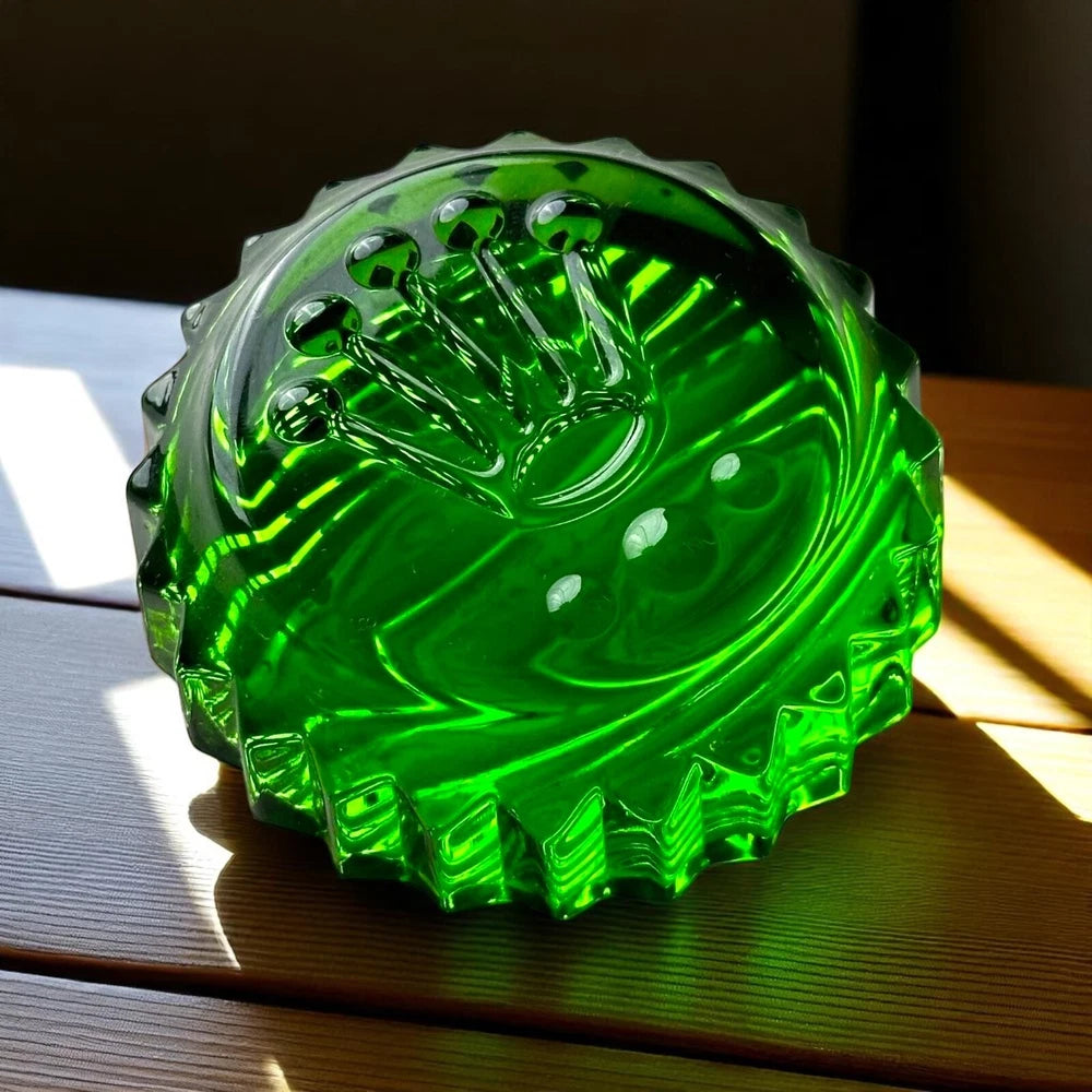 ROLEX TRIPLOCK CROWN PAPERWEIGHT – GREEN CRYSTAL RARE BASELWORLD AD GIFT