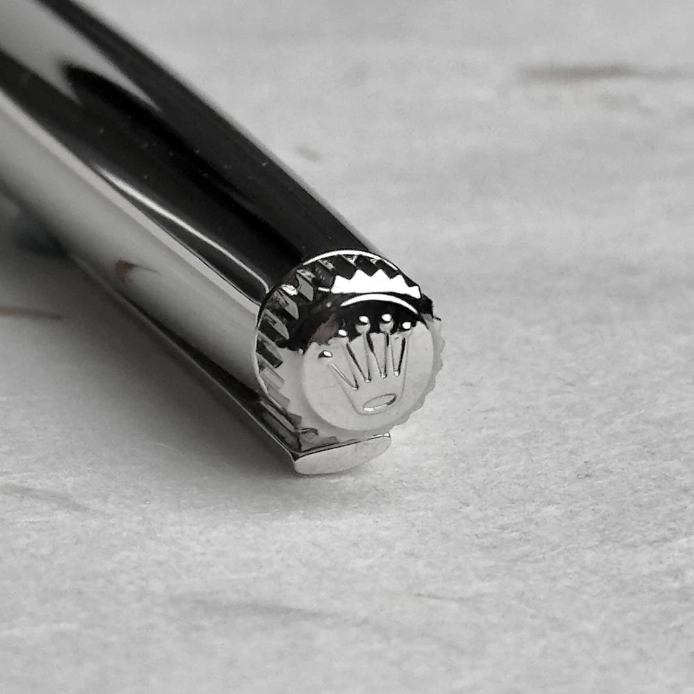 ROLEX SILVER PLATINUM WAVE RIPPLE PEN FOR VIPS | LUXURY WRITING ACCESSORY
