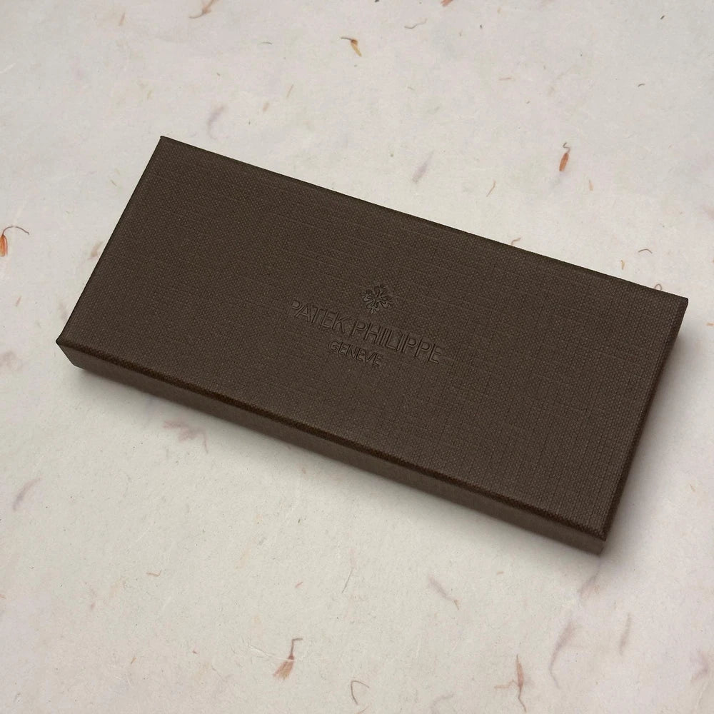 PATEK PHILIPPE BLACK BALLPOINT PEN WITH LEATHER POUCH AND BOX