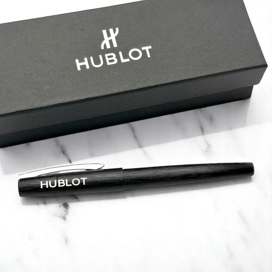 HUBLOT BRUSHED BLACK STEEL ROLLERBALL PEN