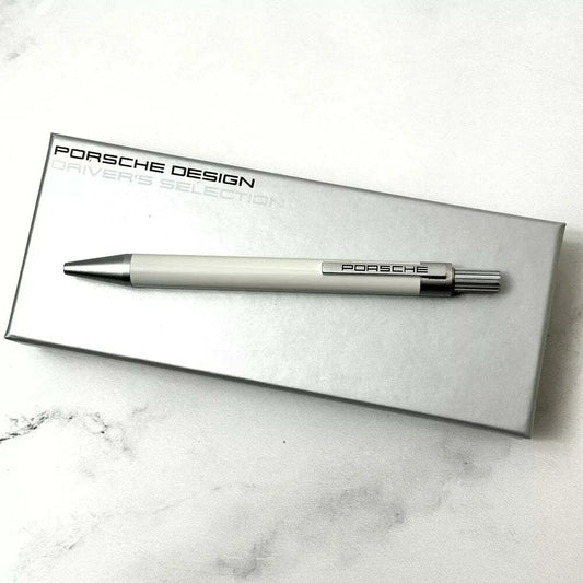 PORSCHE DESIGN BALLPOINT PEN WHITE SILVER FOR VIP DRIVERS | DRIVERS SELECTION
