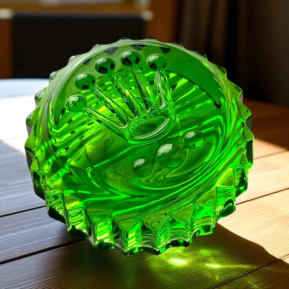 ROLEX TRIPLOCK CROWN PAPERWEIGHT – GREEN CRYSTAL RARE BASELWORLD AD GIFT