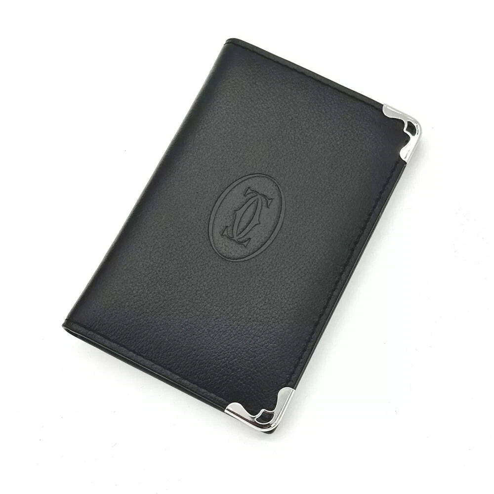 CARTIER BLACK CALFSKIN QUAD CARDHOLDER FOR CARDS | MUST DE CARTIER CARD WALLET