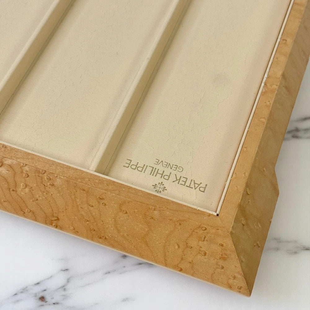 PATEK PHILIPPE MAPLE WOOD SHOWCASE PRESENTATION TRAY