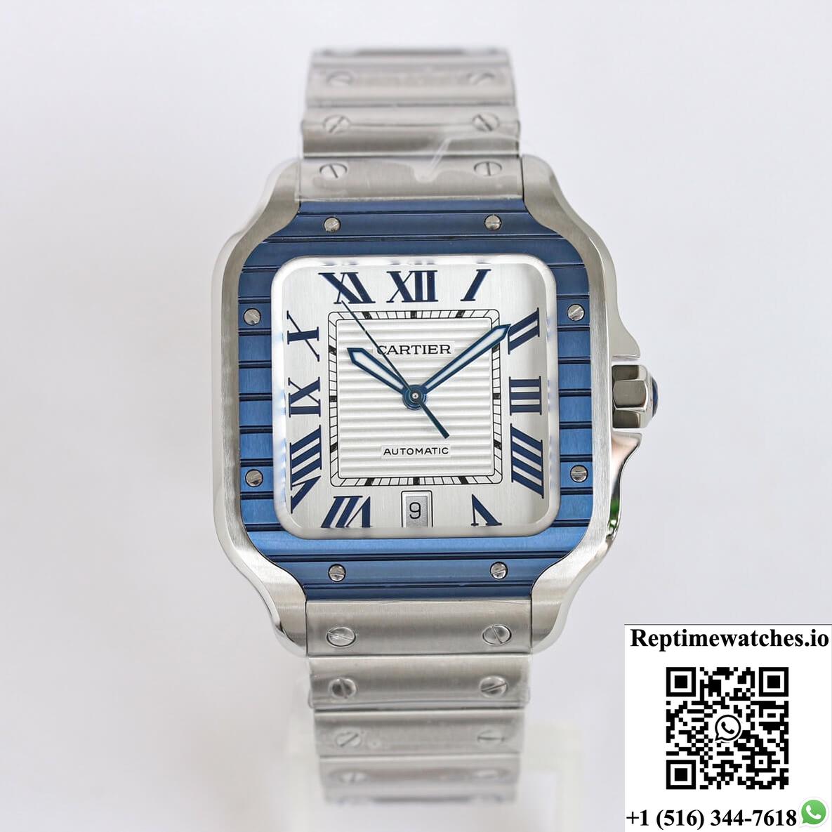 Santos De Cartier Gf Factory Stainless Steel Strap-Rep Time Watches