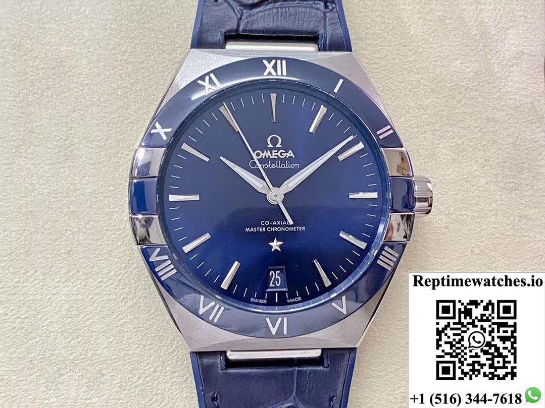 Sbf Omega Constellation 131.33.41.21.03.001 Vs Factory Blue Strap-Rep Time Watches