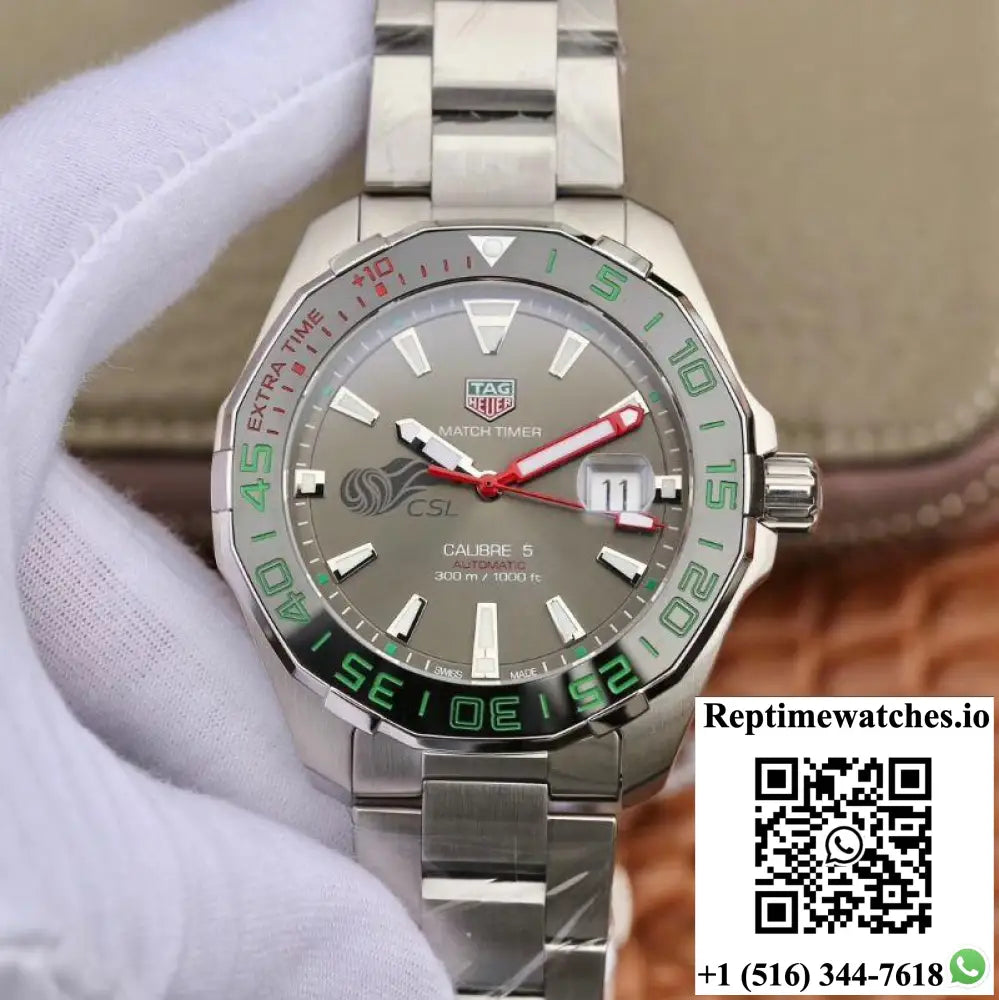 Tag Heuer Aquaracer Calibre 5 Chinese Super League WAY201E.BA0927 Gray Dial - Watches
