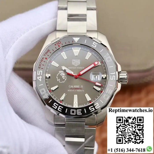 Tag Heuer Aquaracer Calibre 5 English Premier League Limited WAY201D.BA0927 Gray Dial - Watches
