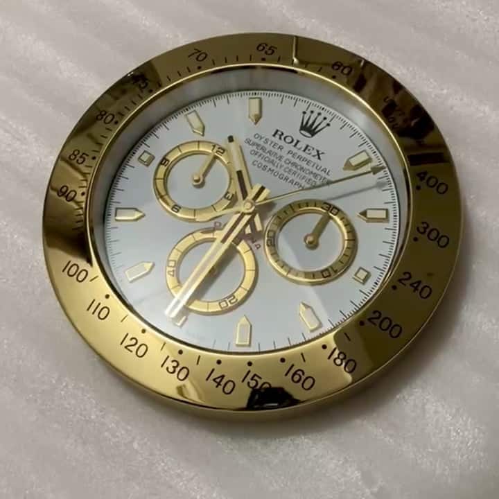 ROLEX WALL CLOCK – DAYTONA GOLD – RL-54 EDITION – DELUXE METAL WALL CLOCK