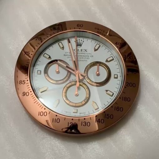 ROLEX WALL CLOCK – ROSE GOLD DAYTONA – RL-57 EDITION DELUXE METAL WALL CLOCK