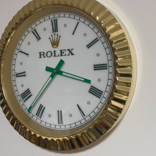 ROLEX WALL CLOCK – WIMBLEDON / F1 OYSTER DATEJUST EDITION - DELUXE 35CM METAL WALL CLOCK