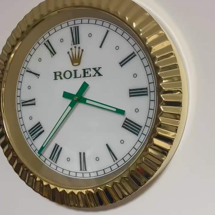 ROLEX WALL CLOCK – WIMBLEDON / F1 OYSTER DATEJUST EDITION - DELUXE 35CM METAL WALL CLOCK