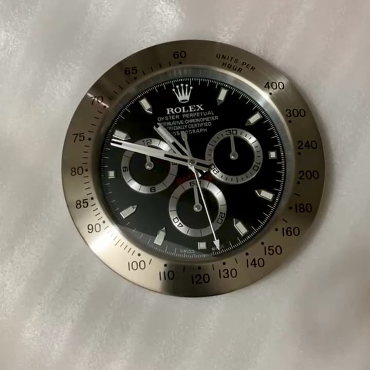 ROLEX DAYTONA CHRONOGRAPH WALL CLOCK - BLACK DIAL EDITION