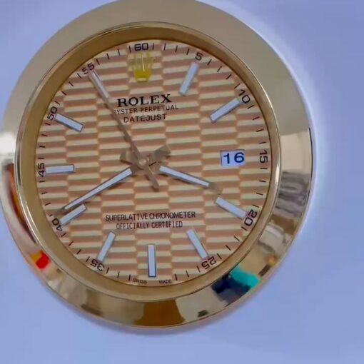 DATEJUST – GOLD – GOLD EDITION 35 CM DELUXE METAL WALL CLOCK