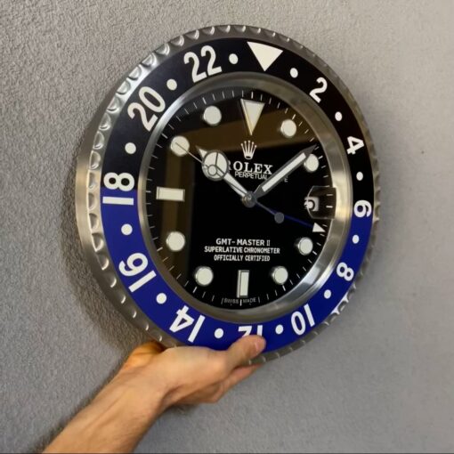 ROLEX GMT MASTER 2 BATMAN – RL13 DELUXE METAL WALL CLOCK 35 CM