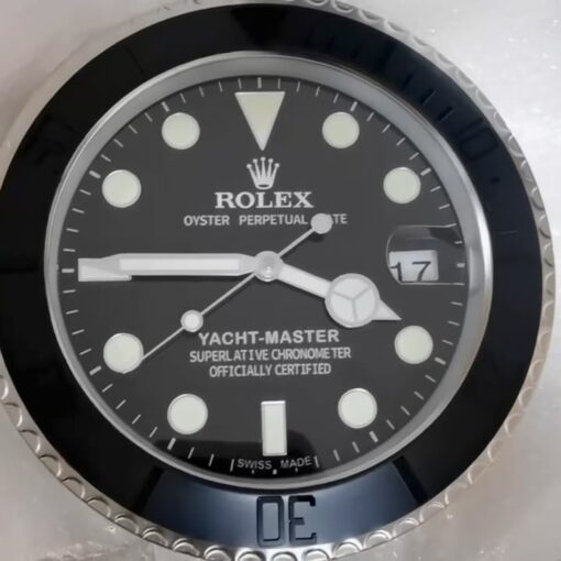 YATCH MASTER – BLACK – BLACK 2 DELUXE METAL WALL CLOCK 35 CM