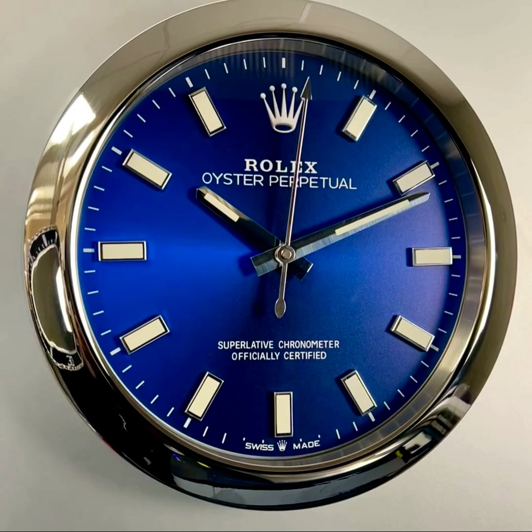 OYSTER – BLUE EDITION 35 CM METAL WALL CLOCK