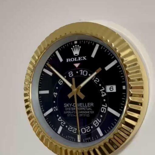 SKY DWELLER – ROSE GOLD – BLACK EDITION 35 CM DELUXE METAL WALL CLOCK