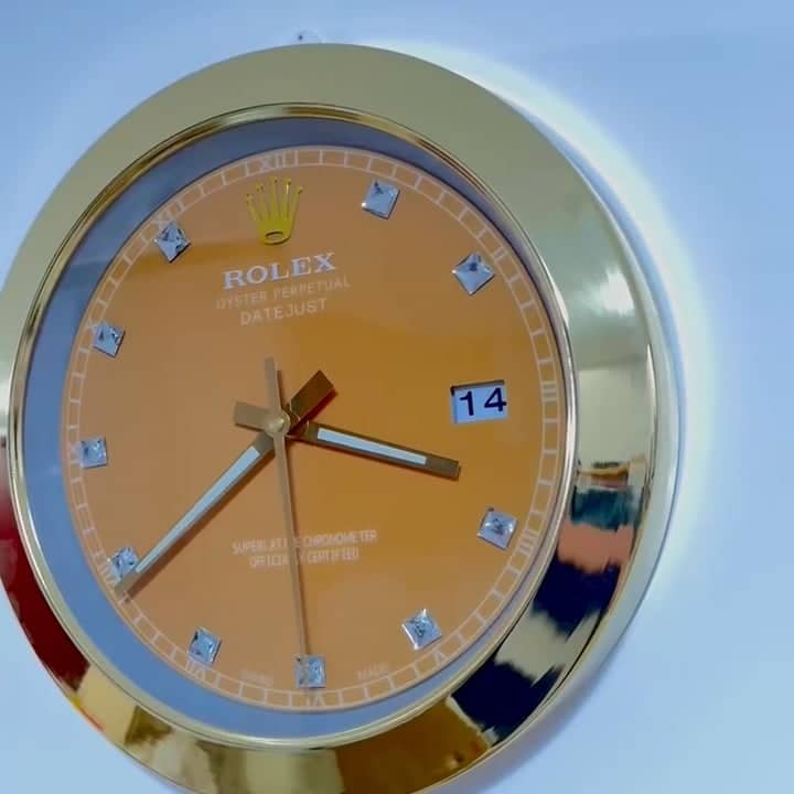 DATEJUST – GOLD – YELLOW EDITION 35 CM DELUXE METAL WALL CLOCK