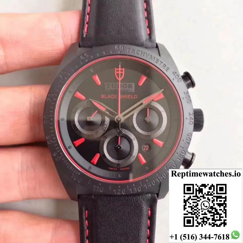 Tudor Fastrider Black Shield 42000CR ZF Factory Black Dial - Watches