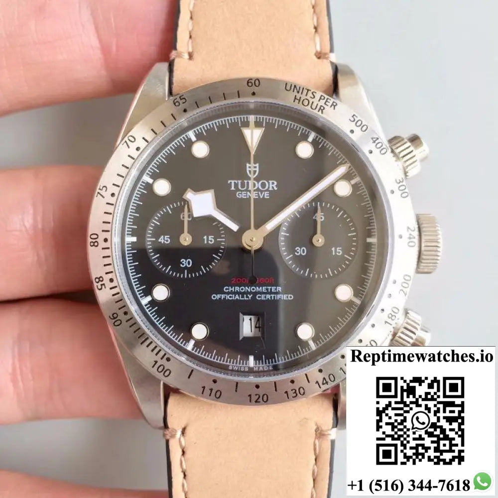 Tudor Heritage Black Bay Chrono 2018 79350-0002 ZF Factory Black Dial - Watches