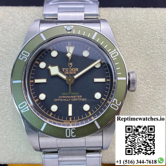 Tudor Heritage Black Bay Green Harrods Special Edition 79230G ZF Factory Black Dial Product Photo 1