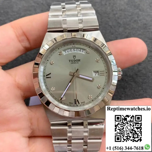 Tudor Royal M28600-0002 V7 Factory Silver Diamond Dial - Watches