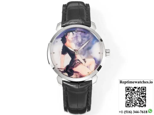 Ulysse Nardin Classico 3203-136LE-9A FL factory stainless steel bezel
