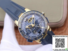 Ulysse Nardin El Toro 322-00-3/BQ All Working GMT Calendar 18K Yellow Gold Blue Dial - Watches