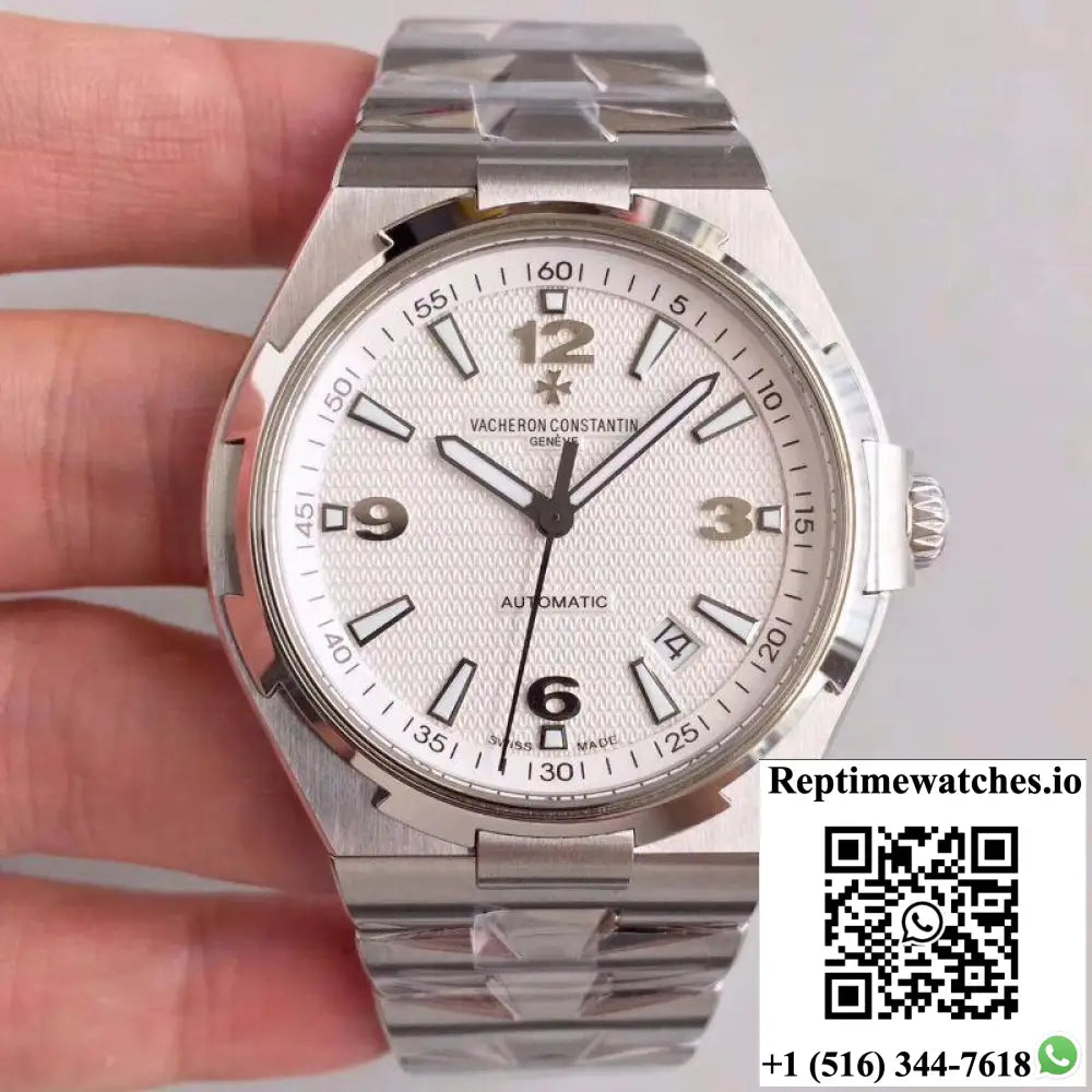 Vacheron Constantin Overseas 47040 Stainless Steel Bracelet JJ Factory White Dial - Watches
