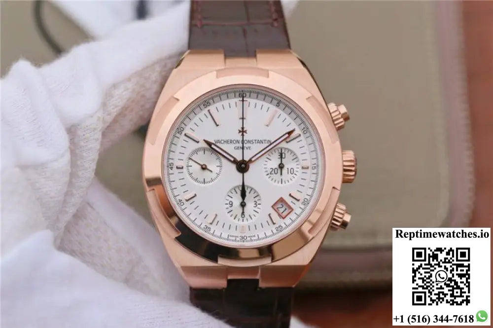 Vacheron Constantin Overseas Chronograph 5500V/000R-B074 8F Factory Silver Dial - Watches