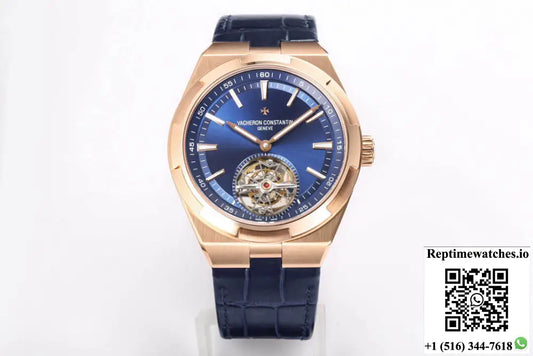Vacheron Constantin Overseas Tourbillon 6000V/110R-B733 BBR Factory Blue Leather Strap - Watches