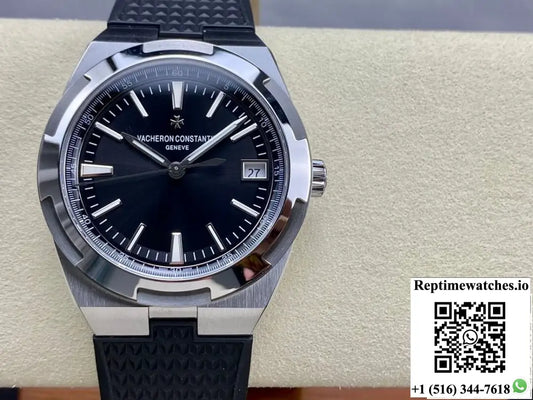 Vacheron Constantin Overseasseries 4500V PPF Factory black Rubber Strap Black dial - Watches