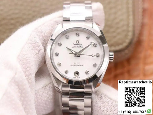 VS Factory Replica Omega Seamaster 220.10.38.20.52.001 Aqua Terra 150M CO‑AXIAL Master Chronometer Ladies AI Factory