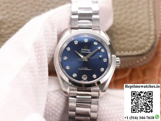 VS Factory Replica Omega Seamaster 220.10.38.20.53.001 Aqua Terra 150M CO‑AXIAL Master Chronometer Ladies Watch AI