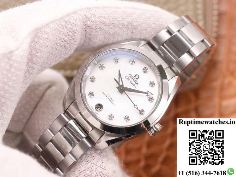 Vs Factory Replica Omega Seamaster 220.10.38.20.52.001 Aqua Terra 150M Co‑Axial Master Chronometer Ladies-Rep Time Watches