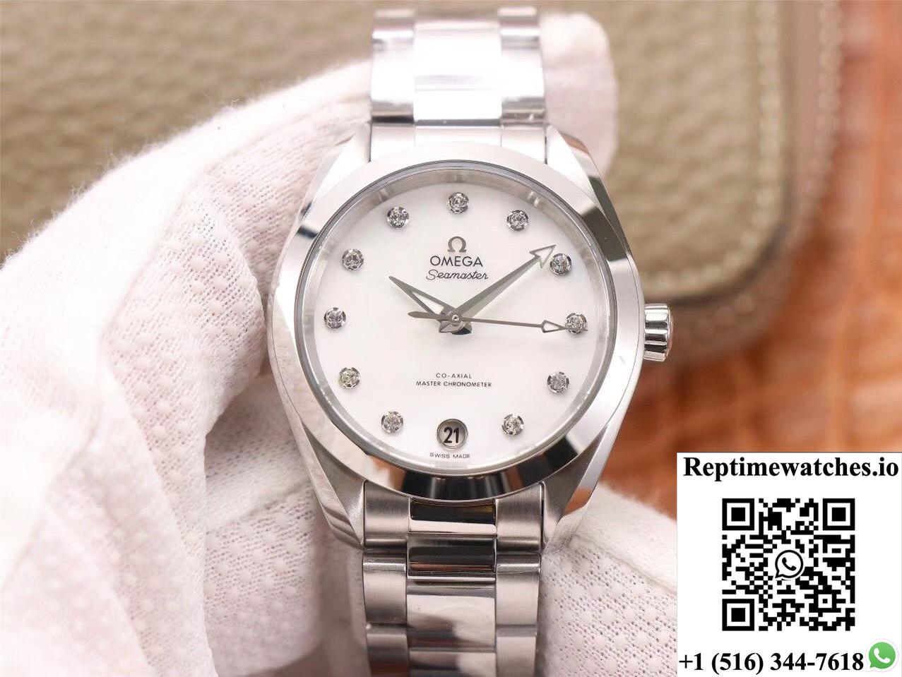 Vs Factory Replica Omega Seamaster 220.10.38.20.52.001 Aqua Terra 150M Co‑Axial Master Chronometer Ladies-Rep Time Watches