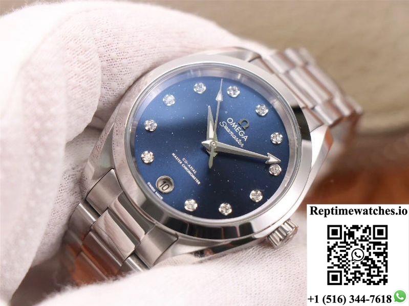 Vs Factory Replica Omega Seamaster 220.10.38.20.53.001 Aqua Terra 150M Co‑Axial Master Chronometer Ladies Watch-Rep Time Watches