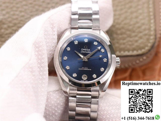 Vs Factory Replica Omega Seamaster 220.10.38.20.53.001 Aqua Terra 150M Co‑Axial Master Chronometer Ladies Watch-Rep Time Watches