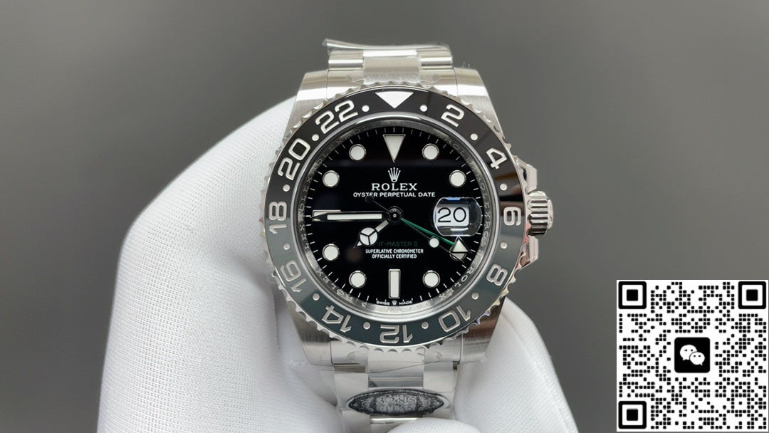 Rolex Greenwich II GMT M126710grnr-0004 black grey bezel clean factory black dial 40mm