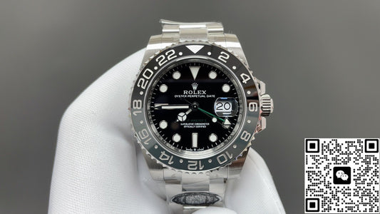 Rolex Greenwich II GMT M126710grnr-0004 black grey bezel clean factory black dial 40mm