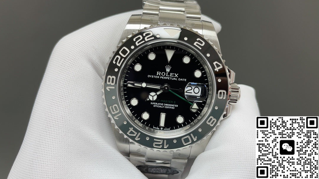 Rolex Greenwich II GMT M126710grnr-0004 black grey bezel clean factory black dial 40mm